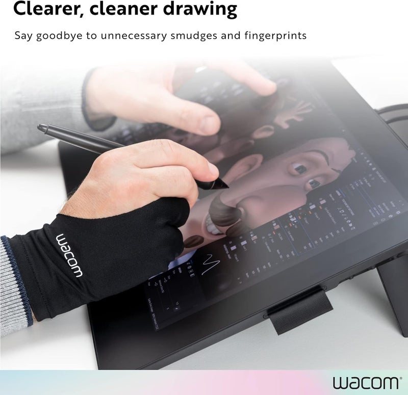 Wacom Drawing Glove, Two-Finger Artist Glove for Drawing Tablet Pen Display, 90% Recycled Material, eco-Friendly, one-Size (1 Pack) - Image 5